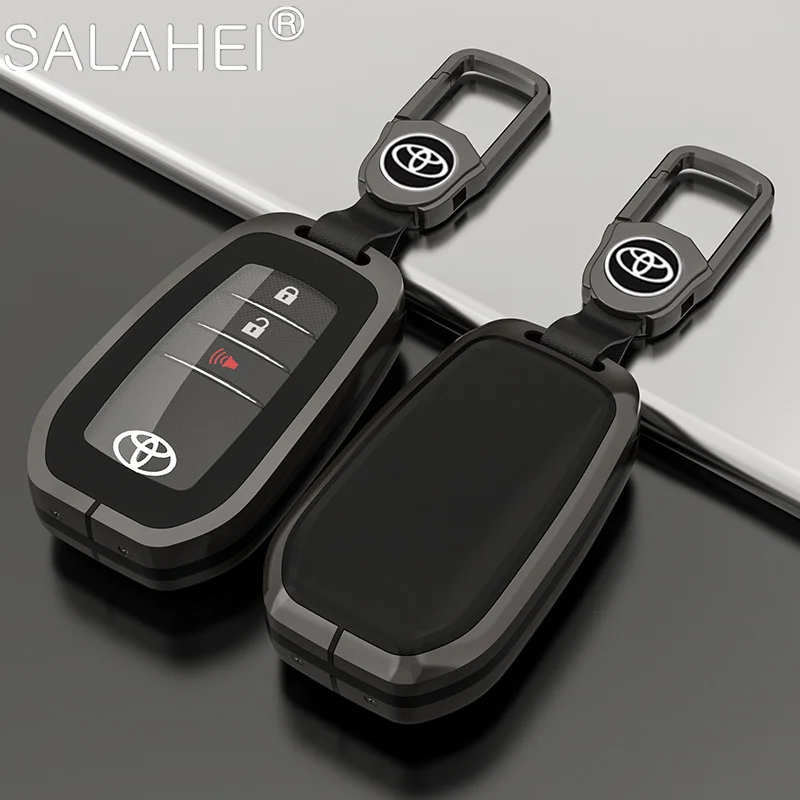 Custodia Per Chiave Auto In Metallo Shell Per Toyota Land Cruiser 200 300 Prado Crown Tlk 200 Yaris Cross Hilux Innova Fortuner Camry 55
