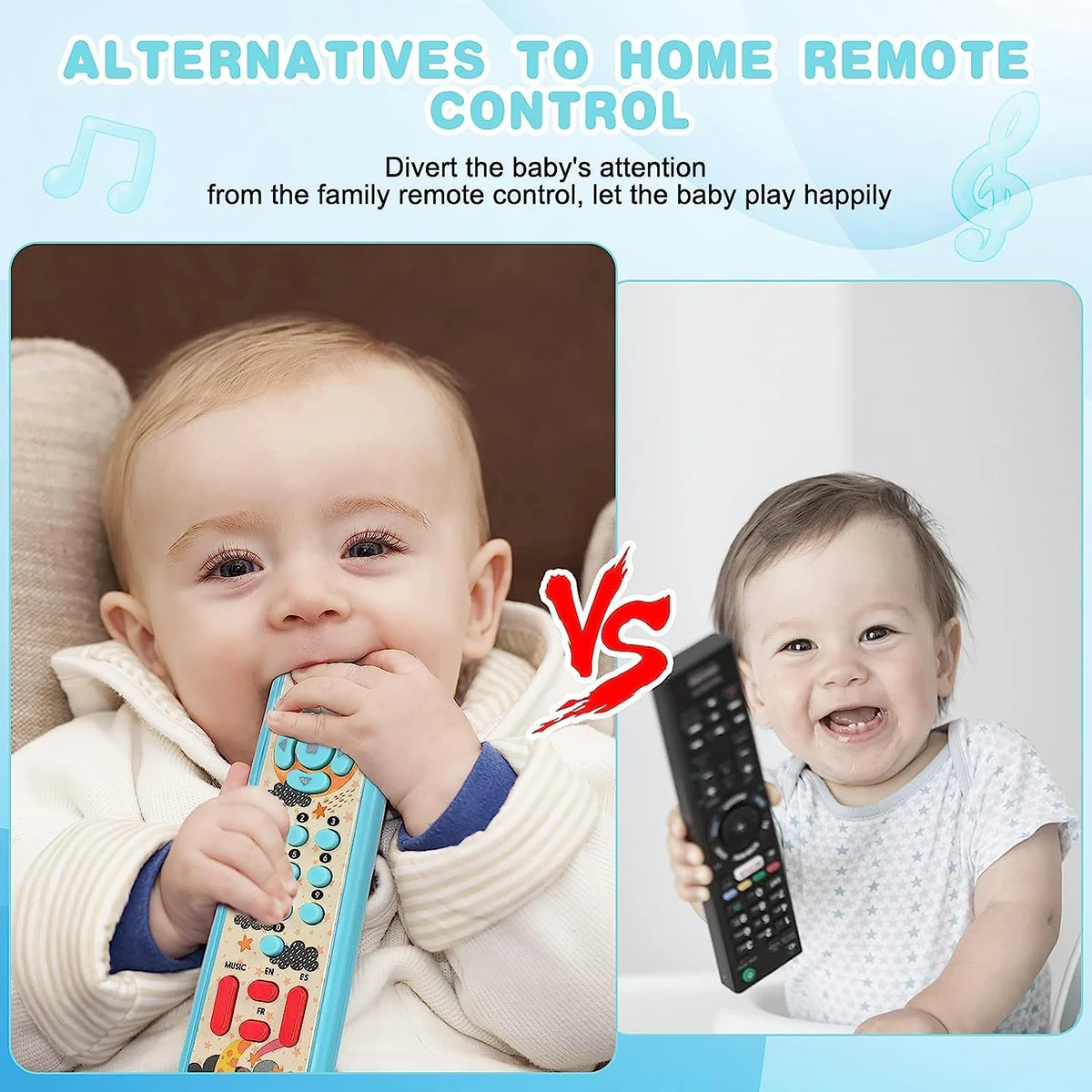Baby remote control toy, simulated mobile phone, early education puzzle button, (requires preparing two No. 7 batteries) 2
