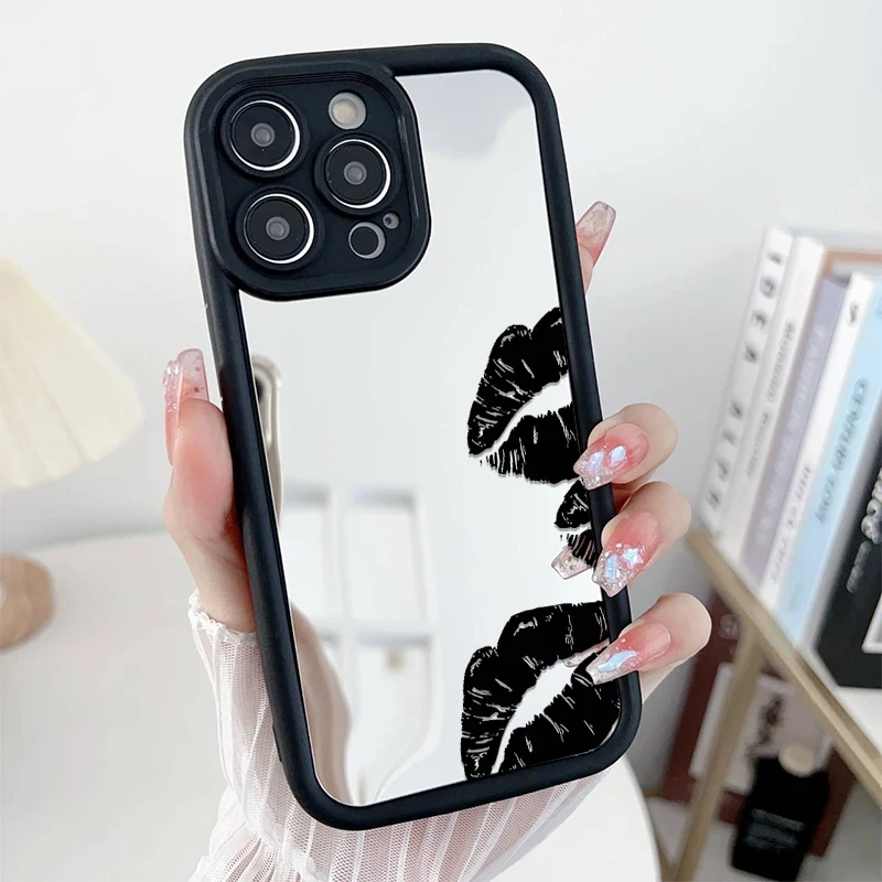 Sexy Girl Red Lips Mirror Phone Case