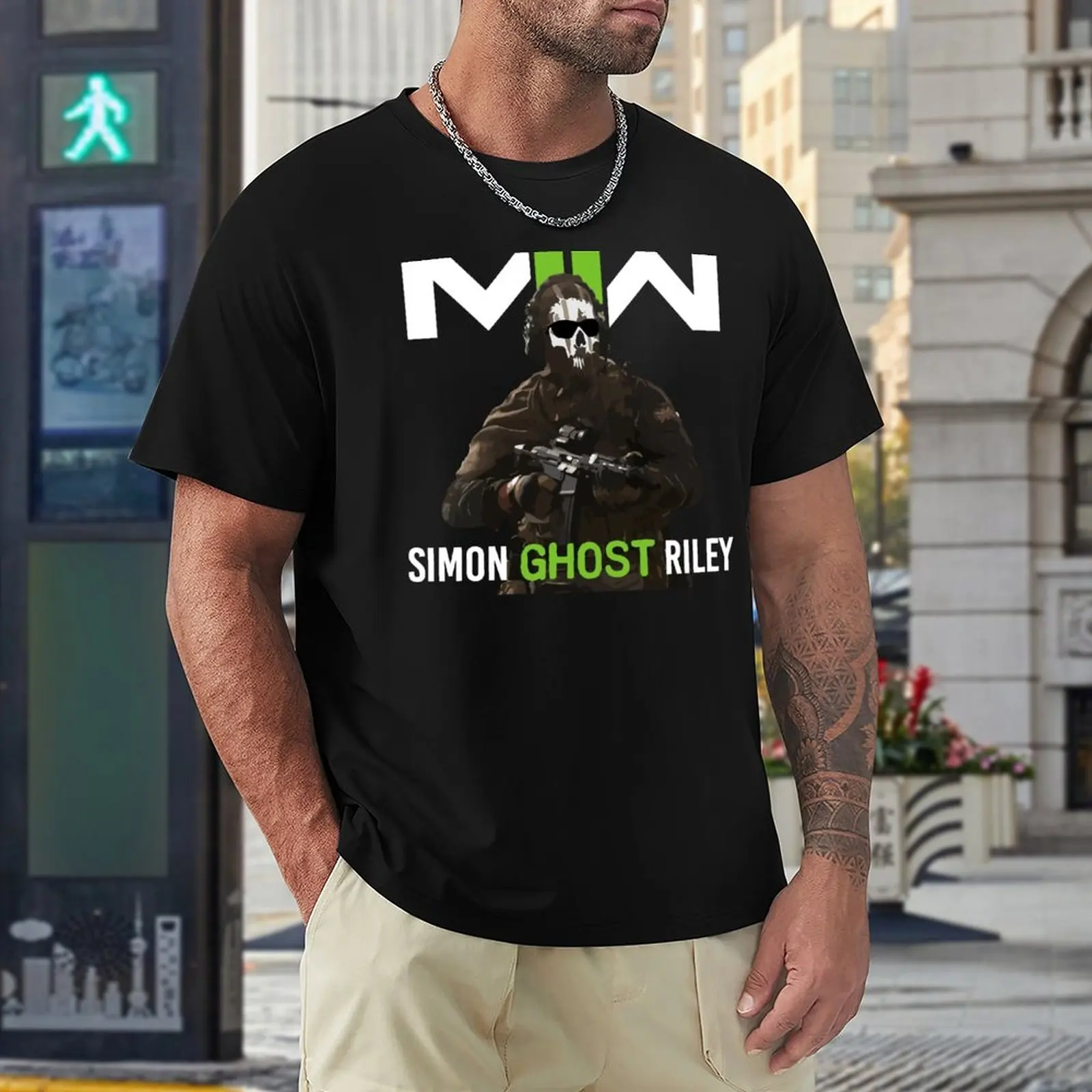 Gearhumans Call of Duty MW2 Simon Ghost Riley Custom T-Shirts Hoodie