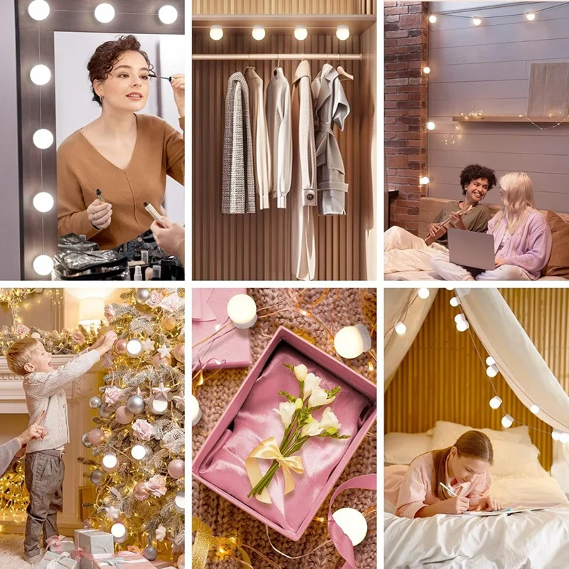 14 Dimmable Bulbs LED Vanity Mirror Lights With 10 Brightness Levels Adjustable Vanity Lights For Mirror