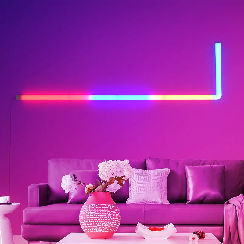 

Graffiti Intelligent Atmosphere Wall Lamp RGBW Magic Atmosphere Wall Decor Lamp Magnetic Attraction Splicing Wall Lamp