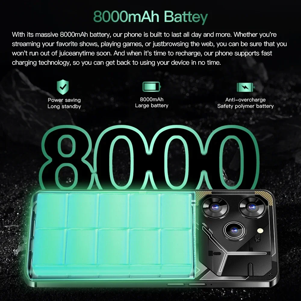 New Original Povo 6 Pro Smartphone Global Version Dimensity 9300 16G+1TB 8000mAh 5G Cellphone Android Mobile Phone NFC Смартфоны