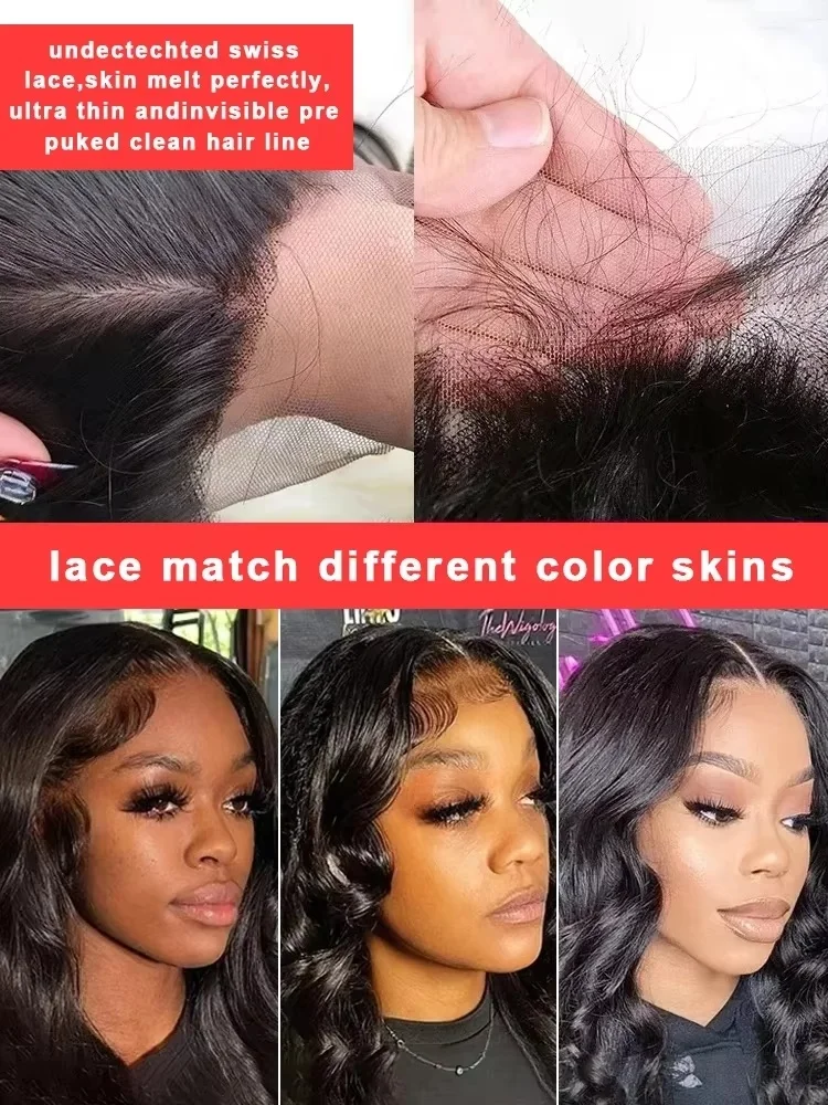 46 40 Inch Body Wave Loose Wigs HD Transparent Lace Human Hair Wig 13x4 13x6 HD Pre Plucked Pre Cut Lace Frontal Wig For Women 4