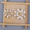 5PCS Pearl Flower Alloy  Plate Button DIY Hand Sewing  Clothing Textile Decoration Accessories Jewelry 3