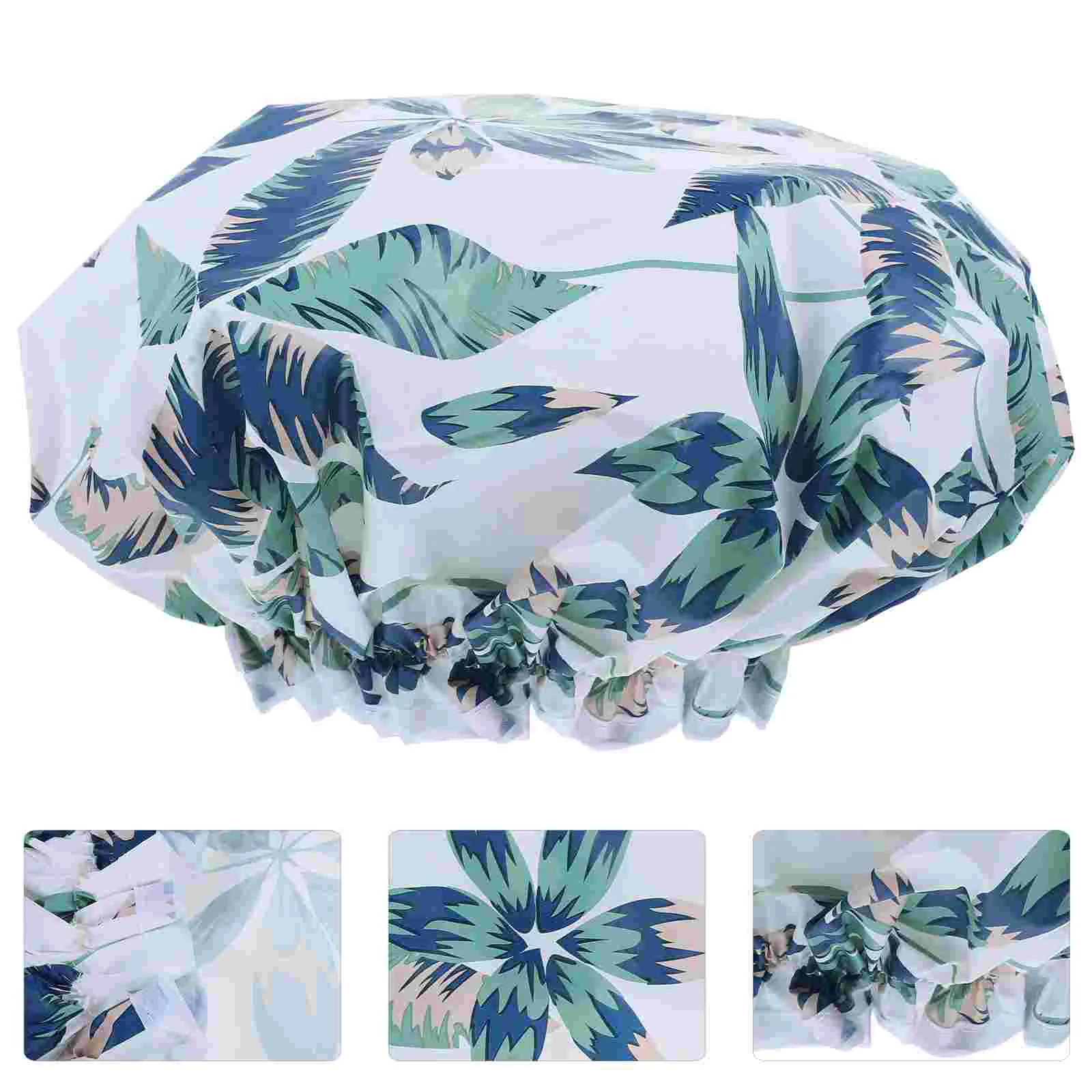 

Shower Cap Reusable Comfortable Women Decorative Eva Long Hair Stretchy Women's
