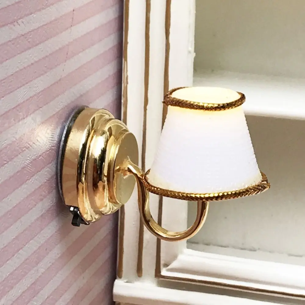 1:12 Scale Mini Furniture Playing House Doll Accessories Floor/Ceiling/Wall Lamp Miniature Chandelier Dollhouse Light