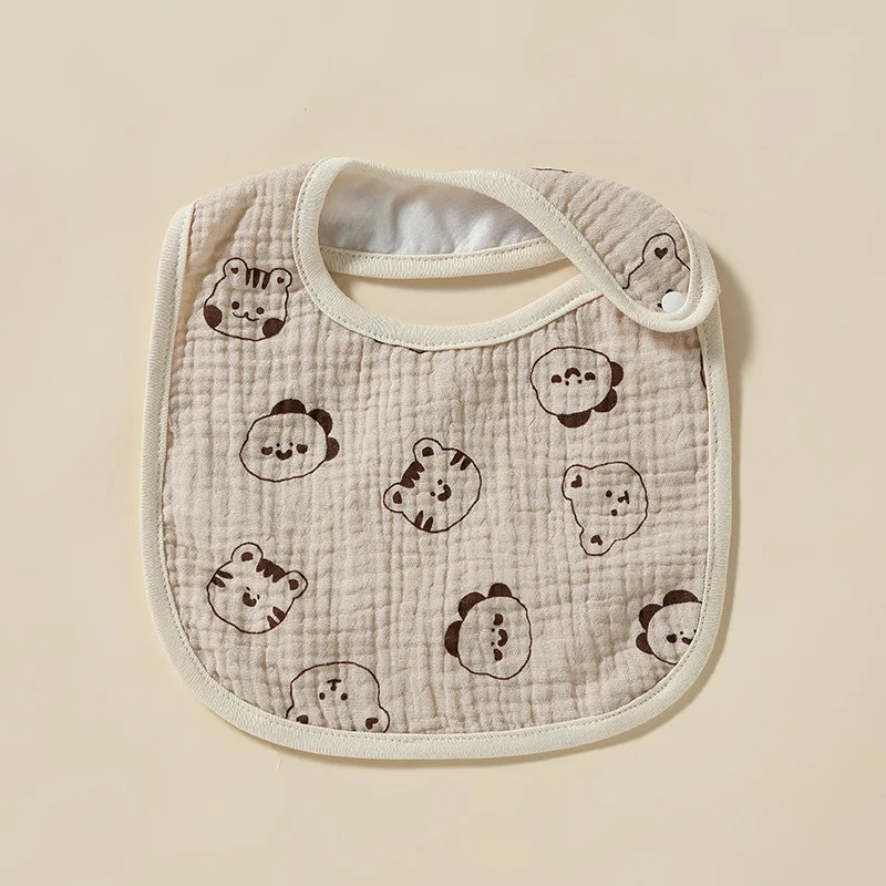 Baby Bib Saliva Towel Cotton Bib For Infant Toddler Waterproof Cute Cartoon Print