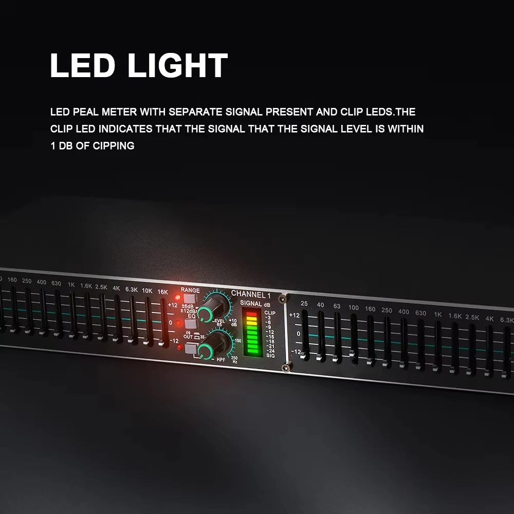EQ215S Balanced Adjustment Audio Device 15 Band Graphic Equalizer Power Equalizer Digital Audio Sound Processor