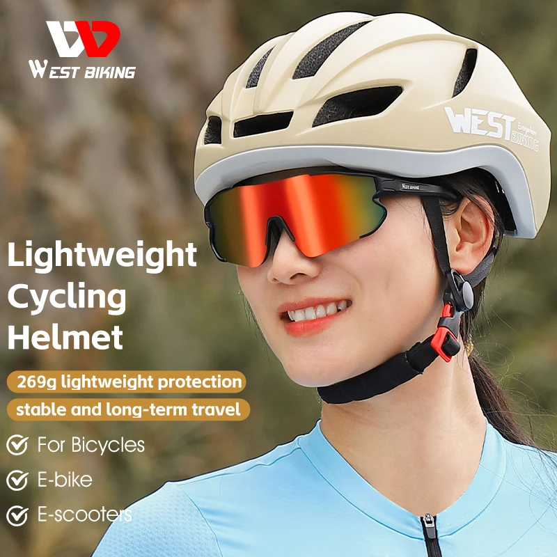 

WEST BIKING Ultralight Cycling Helmets New Bicycle Helmet for Men Women Racing Bike Equipments MTB Helmet Safety Cycling Cap