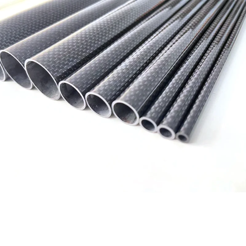 3k 탄소 섬유 튜브, 플레인 샤이닝, 길이 500mm, 벽 두께 1mm, 구경 5mm-35mm, RC 비행기 모델 액세서리