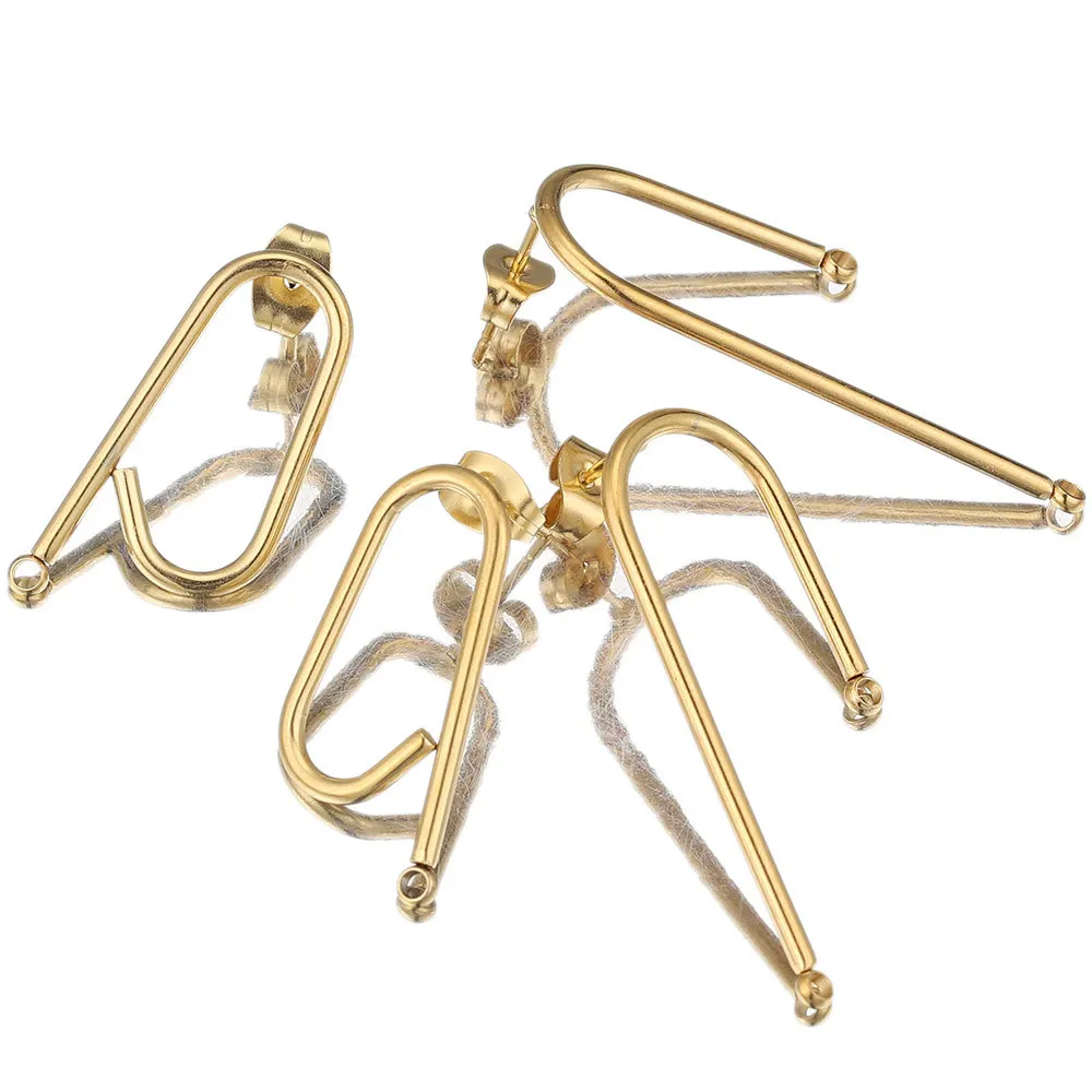 U Shaped Earrings Stainless Steel DIY Handmade Stud Earring Accessory 1