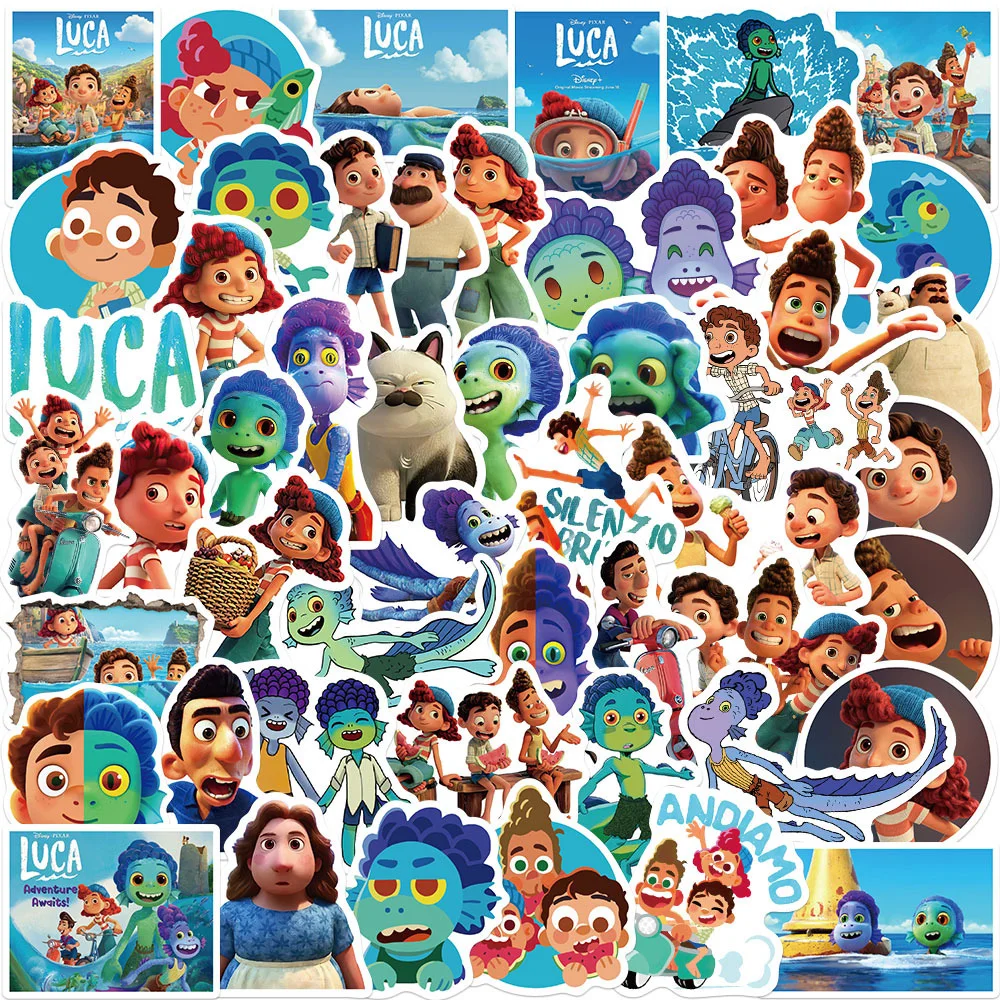 10/30/50pcs Disney Cartoon Luca Stickers Kawaii Alberto Giulia Graffiti Sticker Scrapbooking Guitar Phone Laptop Kid Decals Toys alberto camerini i grandi successi originali 2 cd