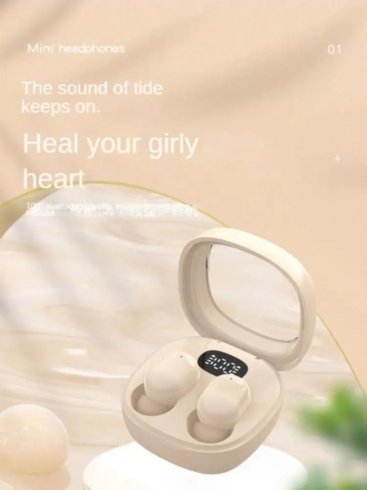 HYE Mini Auriculares Bluetooth Invisible Earphone Sleeping Headset Wireless Sleep Earbud Noise Reduction With Mic Charging Box