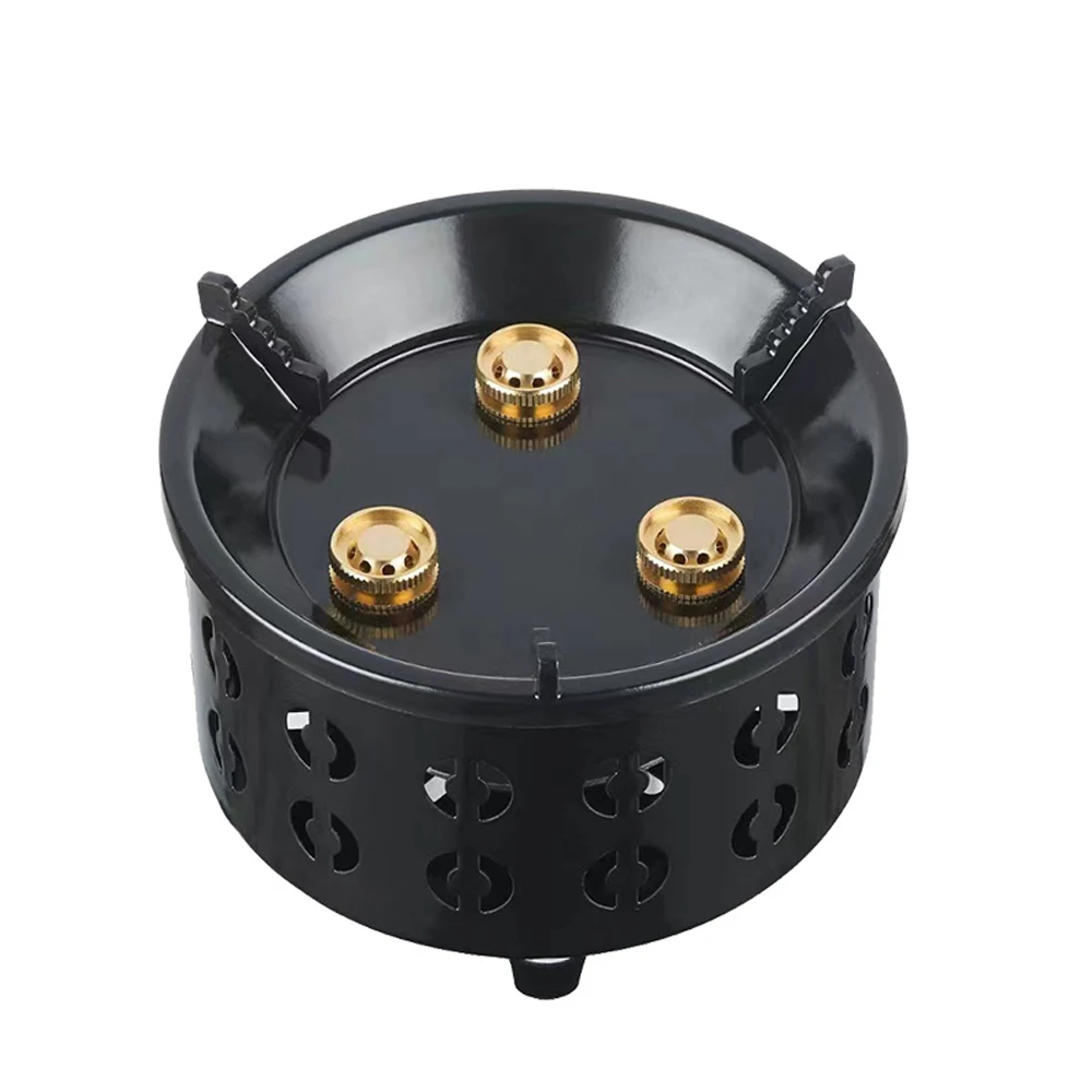 

Туристическая горелка с тремя звездами, портативная газовая и угольная горелка, без электронного зажигания, для приготовления пищи на открытом воздухе, пикника