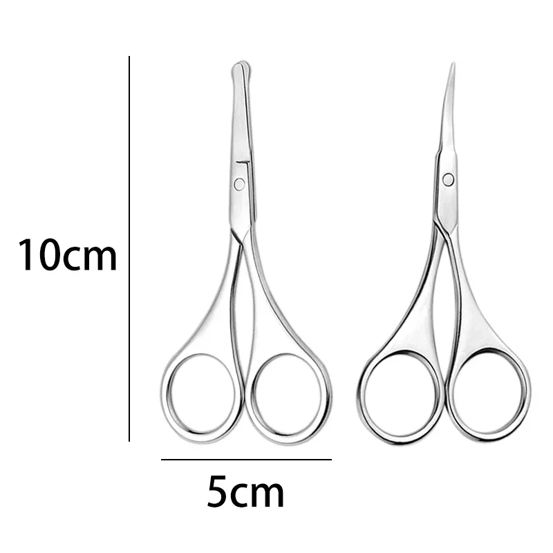 Scissors Trimmer Hair Remover Facial Hair Eyebrow Nose Scissors Rounded Curved Blade Cuticle Scissors Professional Clippers Tool 6