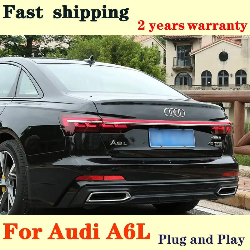 

Автостайлинг для Audi A6L, задний фонарь 2019 2020 2021 LED C8, задний фонарь, сигнал поворота светодиодный светодиодные автозапчасти