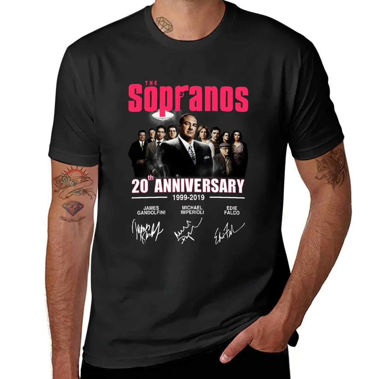 

The Sopranos 20th Anniversary 1999-2019 Signatures Shirt T-Shirt heavyweights summer clothes sublime t shirts for men cotton
