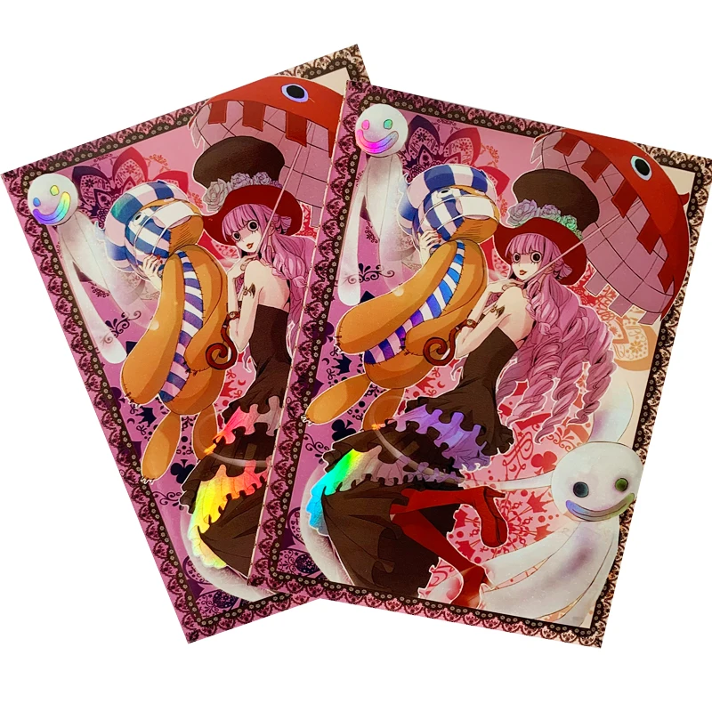 

60Pcs/set 66X91Mm One Piece Perona Card Sleeves Ptcg Opcg Color Flash Card Protective Cover Collection Card Anime Gift Toy