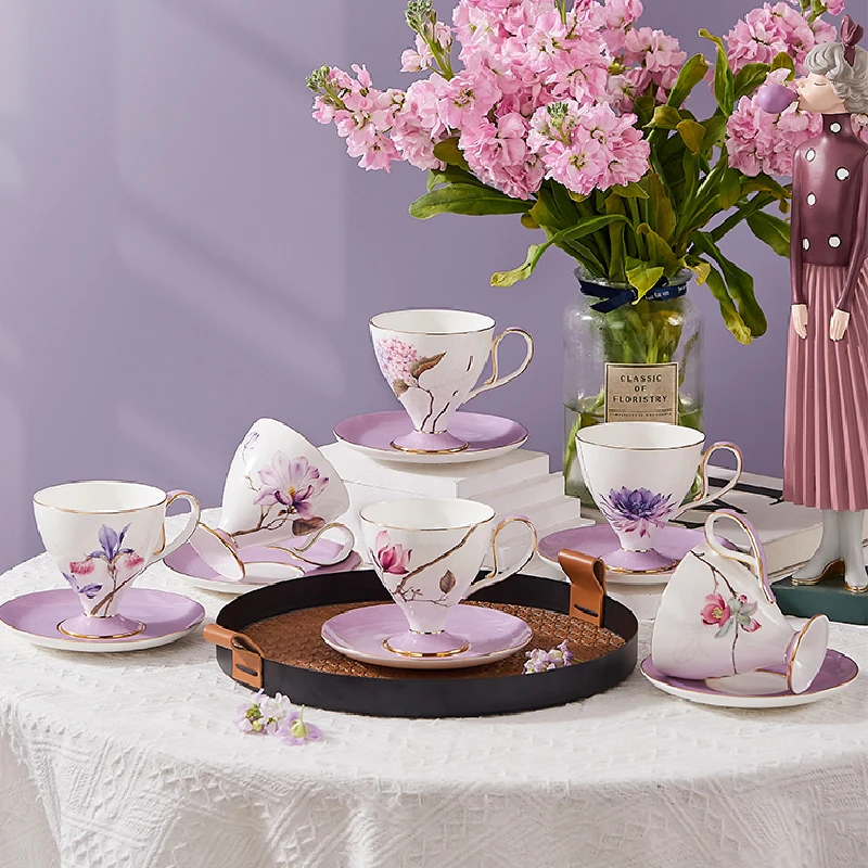 Bone China Coffee Cup Afternoon Tea Cup Set Personalized