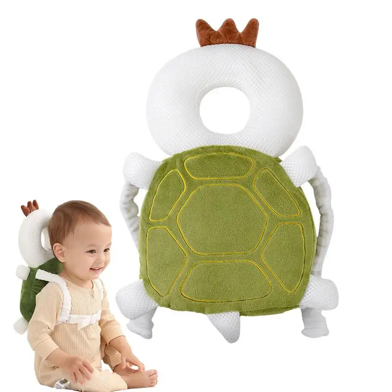 

Baby Fall Pillow Backpack Anti-Fall Protection Pillow Anti-collision Adjustable Turtle-shaped Breathable Baby Cushion Backpack