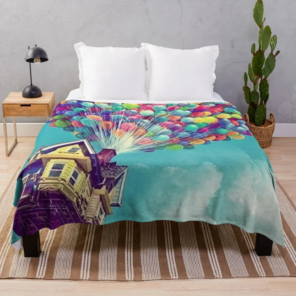 

House in the air Throw Blanket manga Picnic Blanket