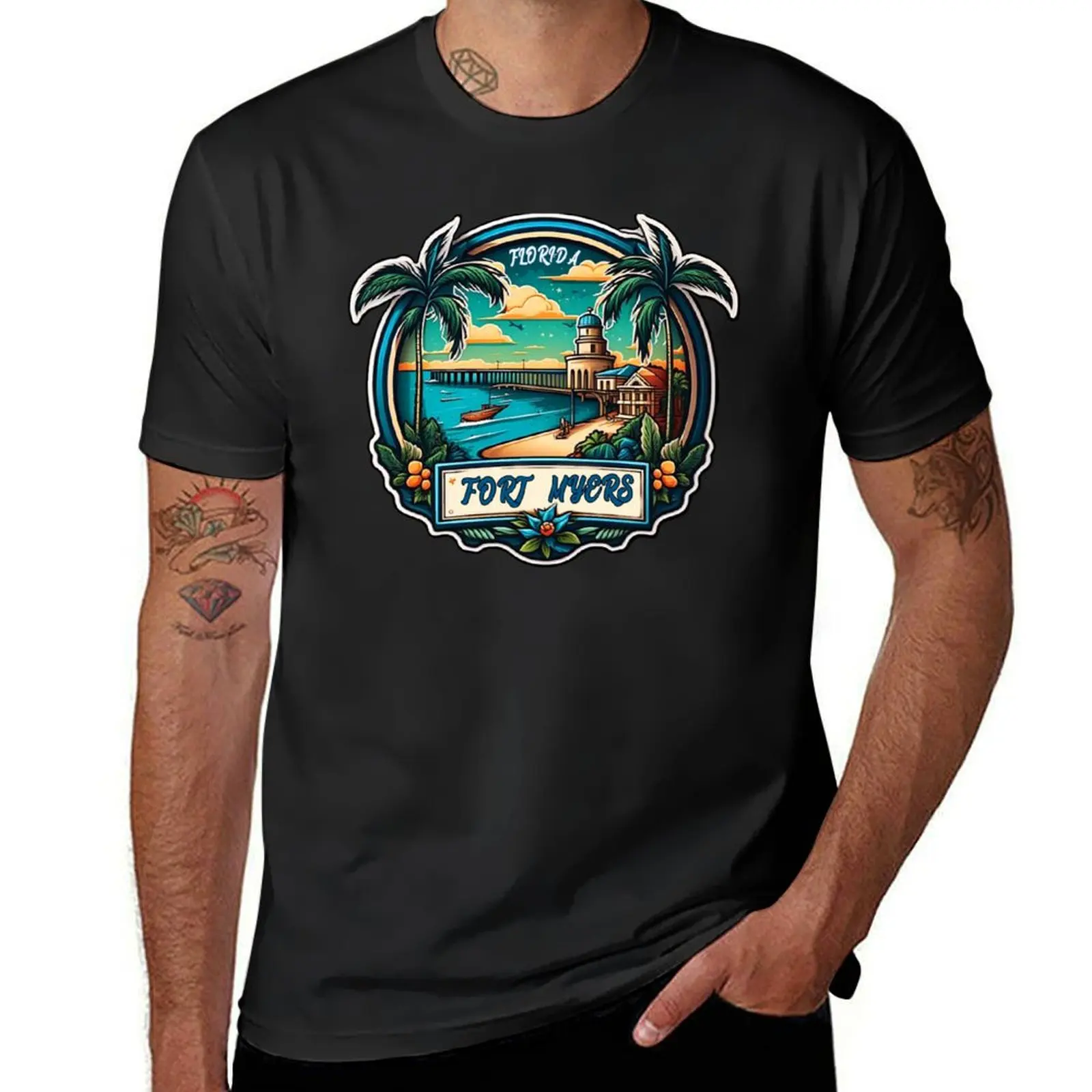 Fort Myers Florida T-Shirt Aesthetic clothing heavyweights customs t shirts for men