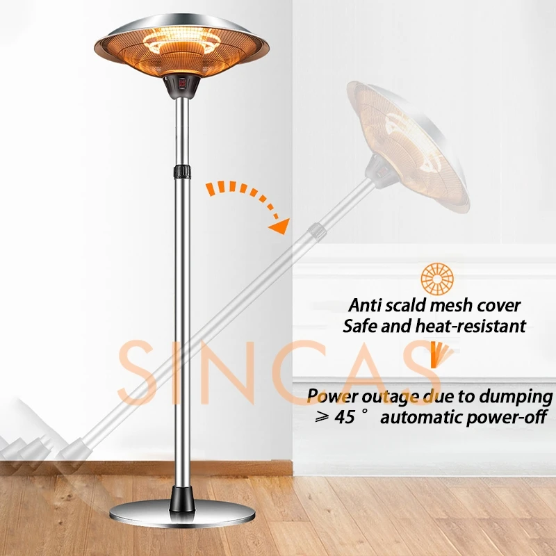 Description Picture 4 of itemOutdoor Umbrella Shaped Electric Heater Stainless Steel Waterproof Outdoor Terrace Garden Electric Heater 2200W Electric Heater