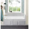 Niche Bathtub, 60 "x 32", Glossy White Right Drainage Outlet Glass Fiber Reinforced Acrylic: Designed for Durability 1