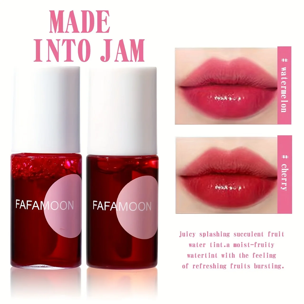 Fruity Lip Tint Water Gloss Tint, Moisturizing Non-transfer Liquid Lipstick, Long-Lasting Water Tint, Hydrating Lip Makeup 4