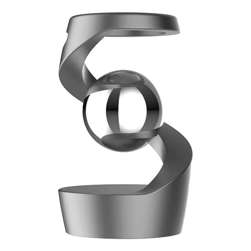 T84C-Desktop Suspended Gyroscope,Gravity Defying Kinetic Desk Toy, Stress Relief Kinetic Sculpture Aluminum Rotary Gyro