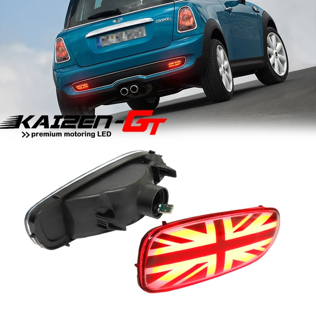 Mini Cooper Fastest Carmini Cooper Led Rear Bumper Reflector Lights -  Union Jack Style For R56/r57/r58/r59