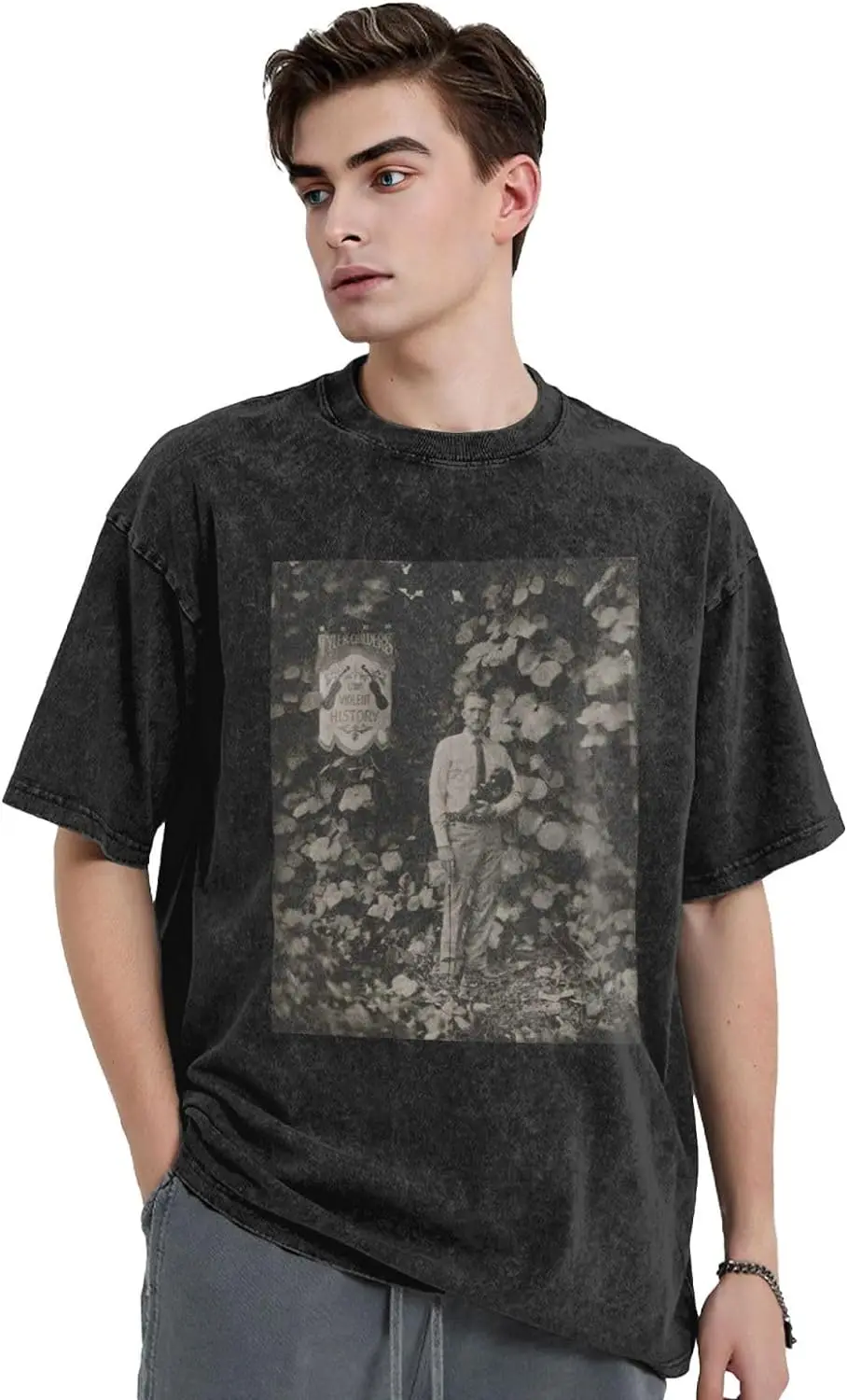 

Мужская футболка с винтажным принтом, летние хлопковые футболки с коротким рукавом