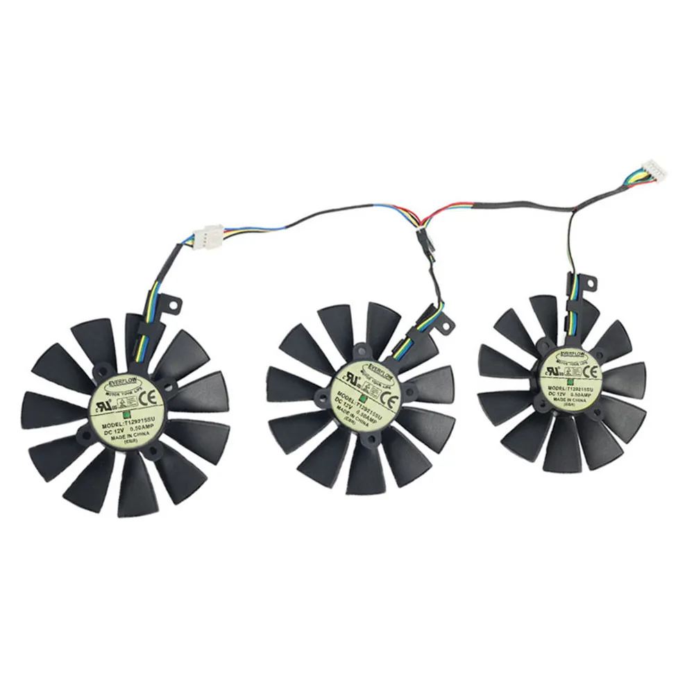 Substituição da Placa de Vídeo Refrigerador para Asus Strix T129215su 6pin Gtx1060 oc 1080 1070 1080ti rx 480 87 mm - Imagem 2