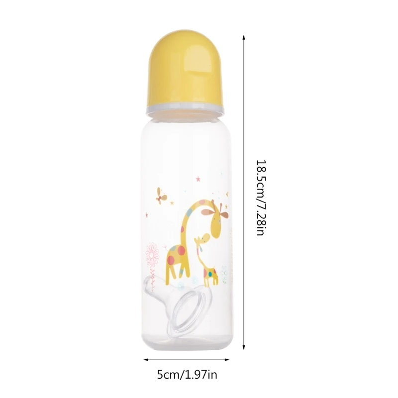 Milk Bottle Feeding Bottle Baby Milk Bottle 250ml Capacity Standard-spout PP Material 7-inch Height