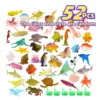 52 Pcs Sea animal toy, approximately 2 inch, creature including Octopus,hippocampus, seahorse, jellyfish, turtle,clown fish, 1
