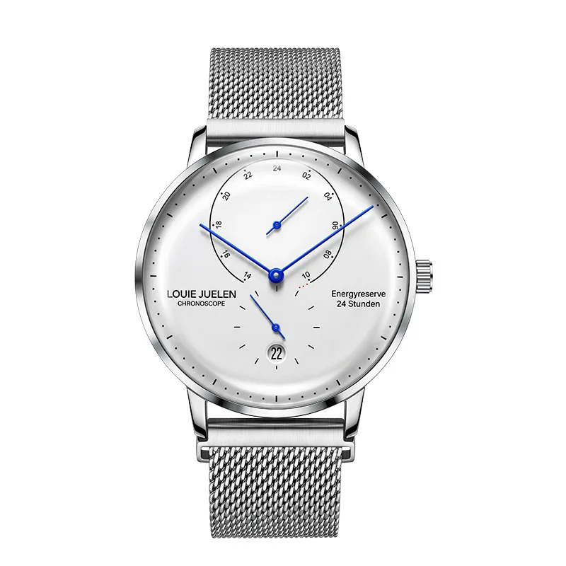 Elegant Waterproof Men's Quartz Watch with Tempered Double-Curved Glass