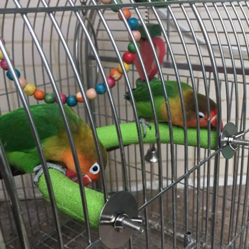 Bird Perch U Shaped Paw Grinding Rough Surface for Small Parrots