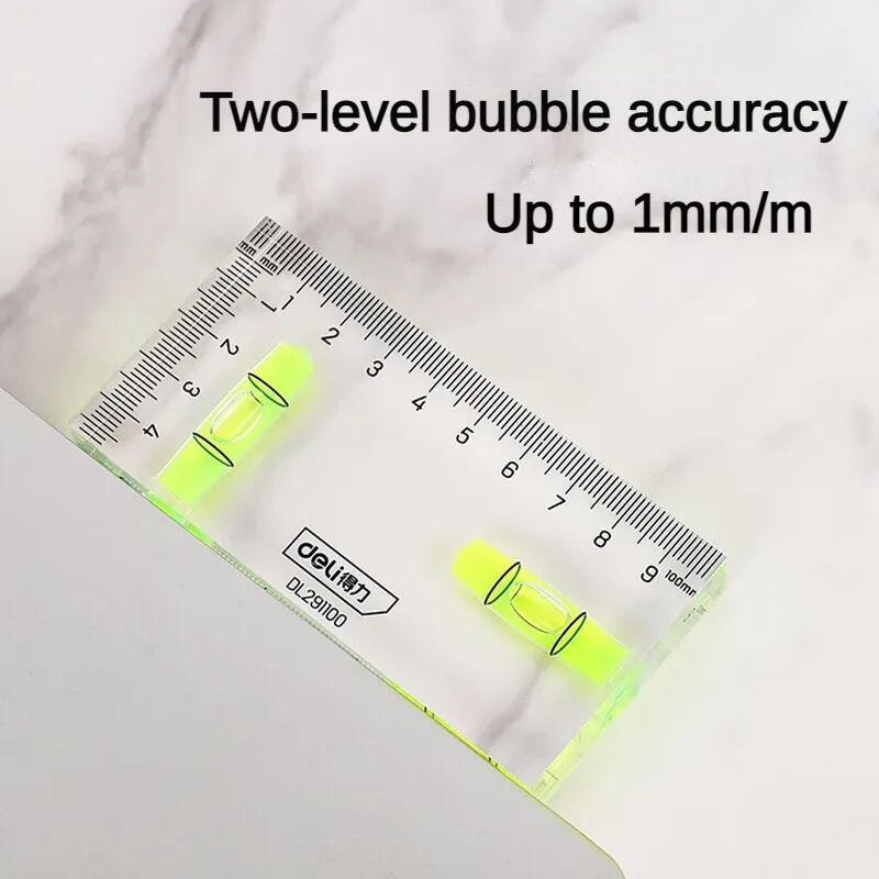 High Magnetic Ruler Precision Spirit Level Two Direction Magnetic Level  Transparent Magnetic Level Bubble Horizontal Leveler