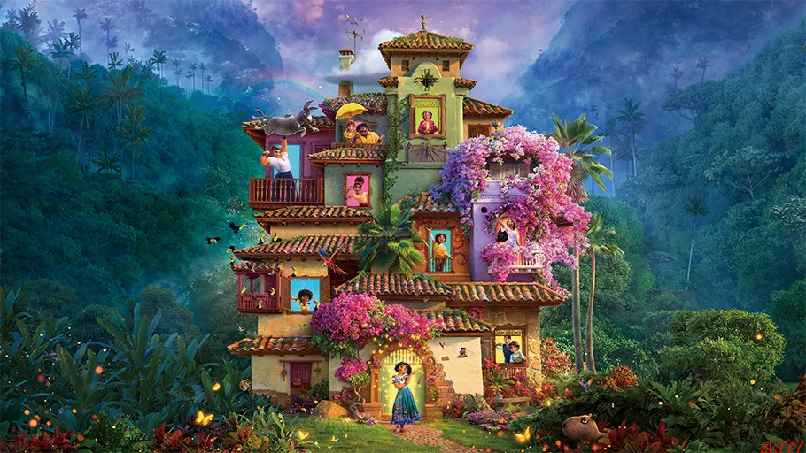 Photography Backdrops ENCANTO Film Princess Birthday Photo Backdrop Magic Home Wild Photocall Children Background