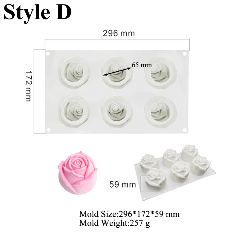 Valentine’s Day Rose Silicone Cake Mold – Non-Stick Mousse Pastry Mold for Baking, Easy... - SKU RSCM1525 - UGI Packaging