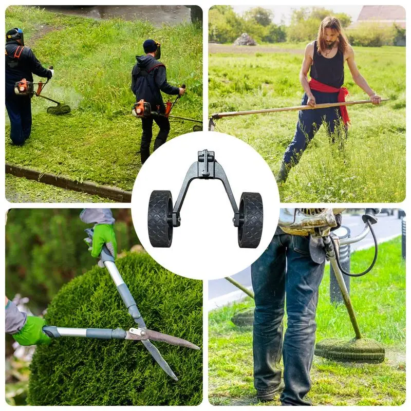 Weeding Wacker Attachment Wheels Removable Trimmer Support Wheel Grass Trimmer Wheel Saves Energy Enhances Mower Efficiency 4