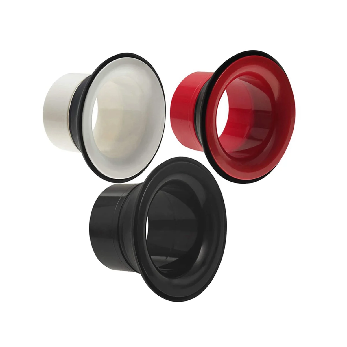 

Bass Drum Booster ABS Rubber Bass Drum Kick Drum Booster with Black Port Hole Protector, Mic Hole Drum Head