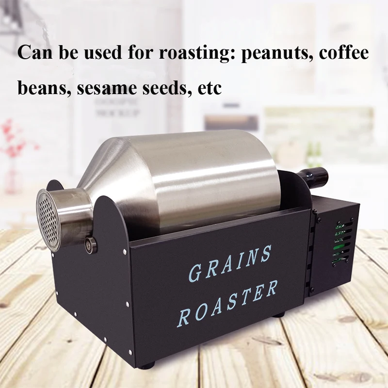 220V Coffee Bean Roasting Machine 1-1.25KG Roaster Capacity for Groundnut Grains Roaster