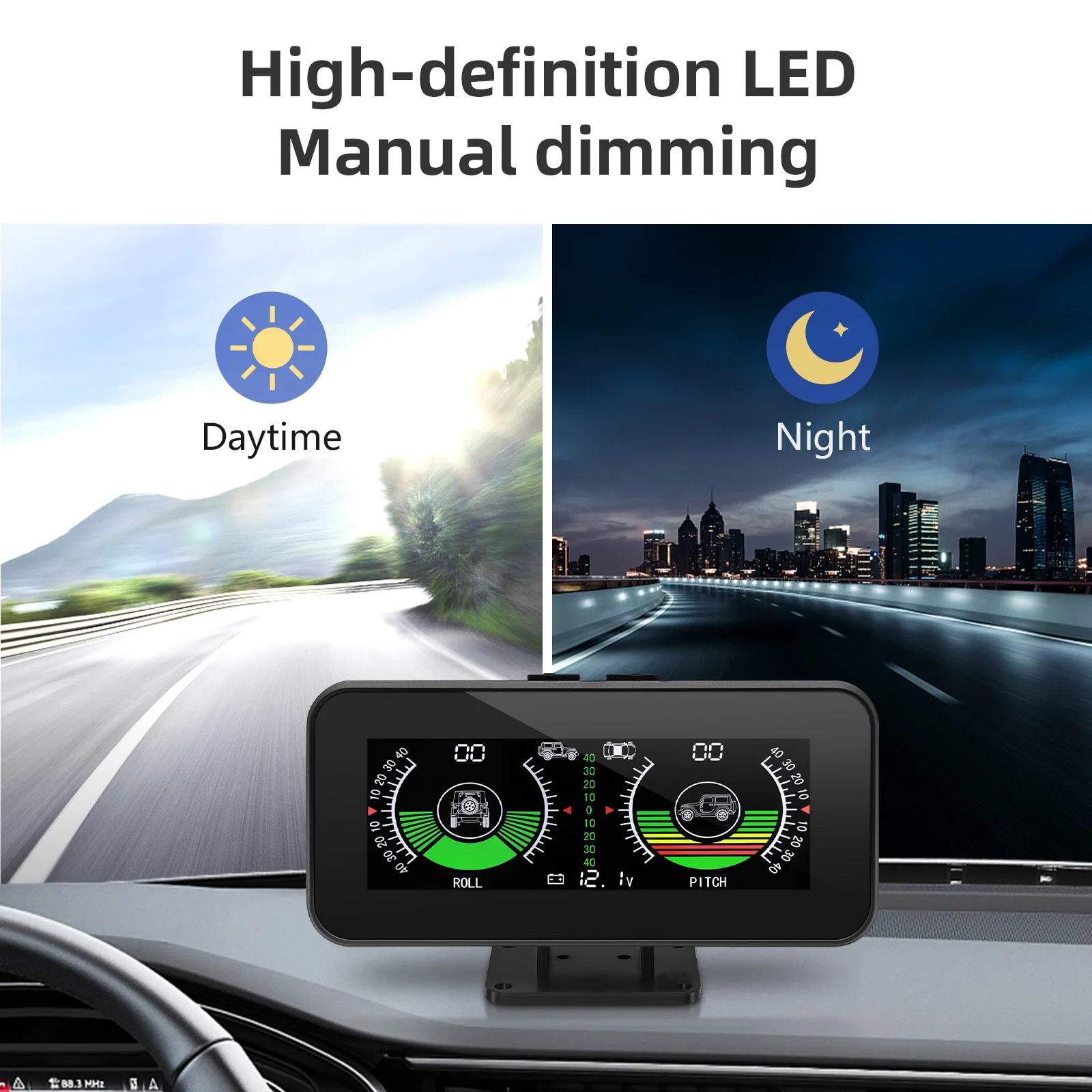 Inclinomètre numérique universel pour voiture, affichage tête haute  automatique tout-terrain, angle d'inclinaison de pas de compteur de  négociation, X94, GPS, Hud, 4x4 - AliExpress