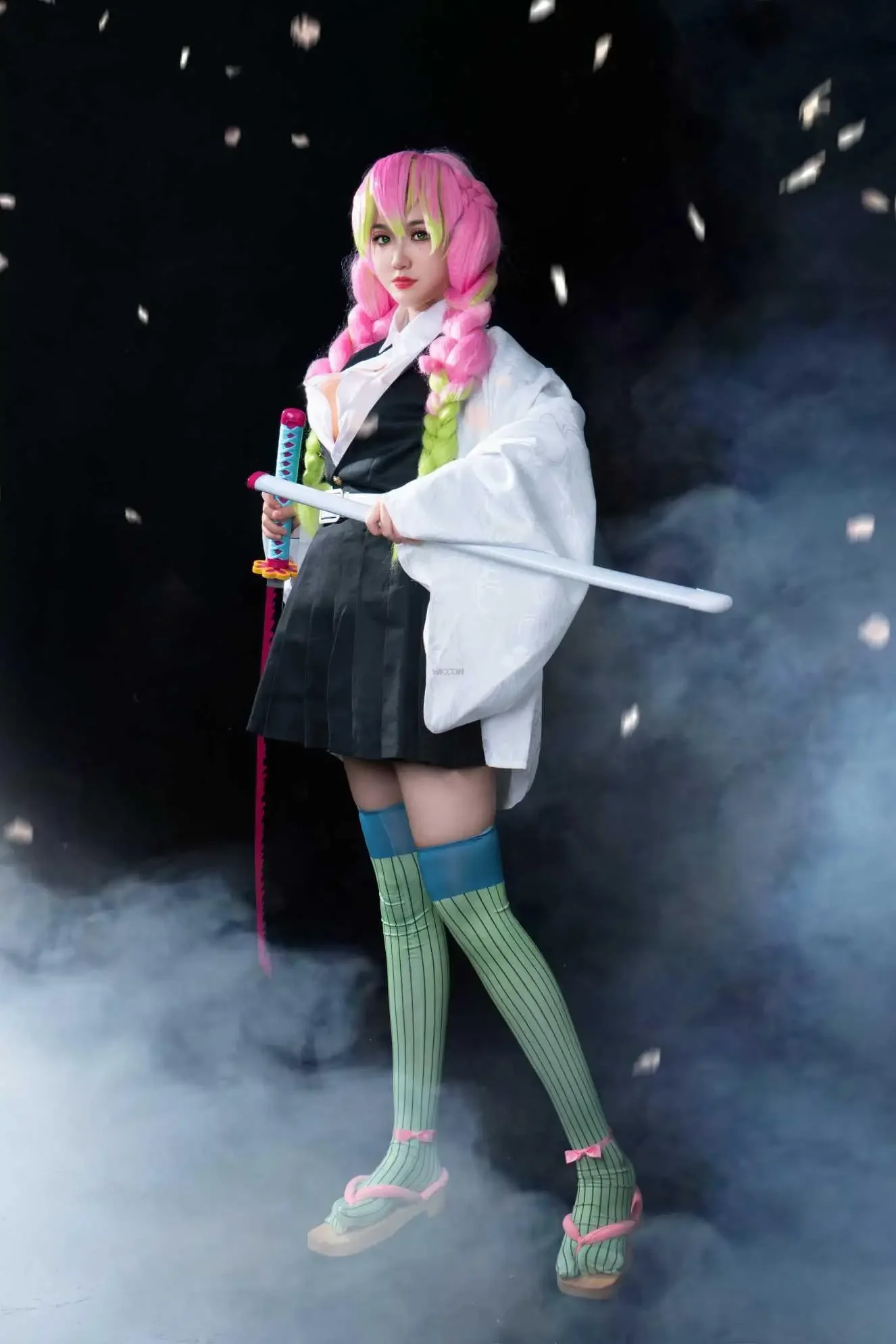 Demon Slayer: Mitsuri Kanroji Cosplay Costume for Women (Unofficial)