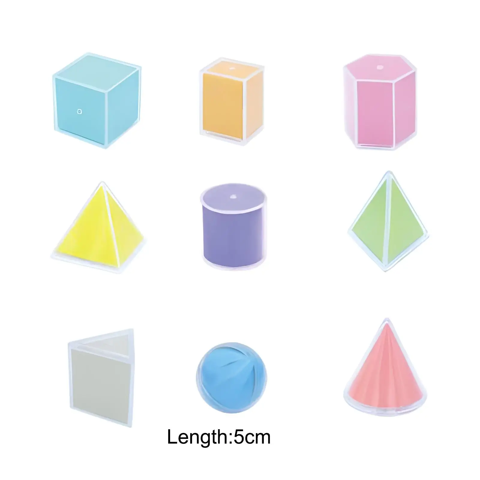 3D 모양 기하학적 장난감, 수학 교재, 스템 교육, 모양 인식 학습, 어린이용 교실 장난감, 9 개