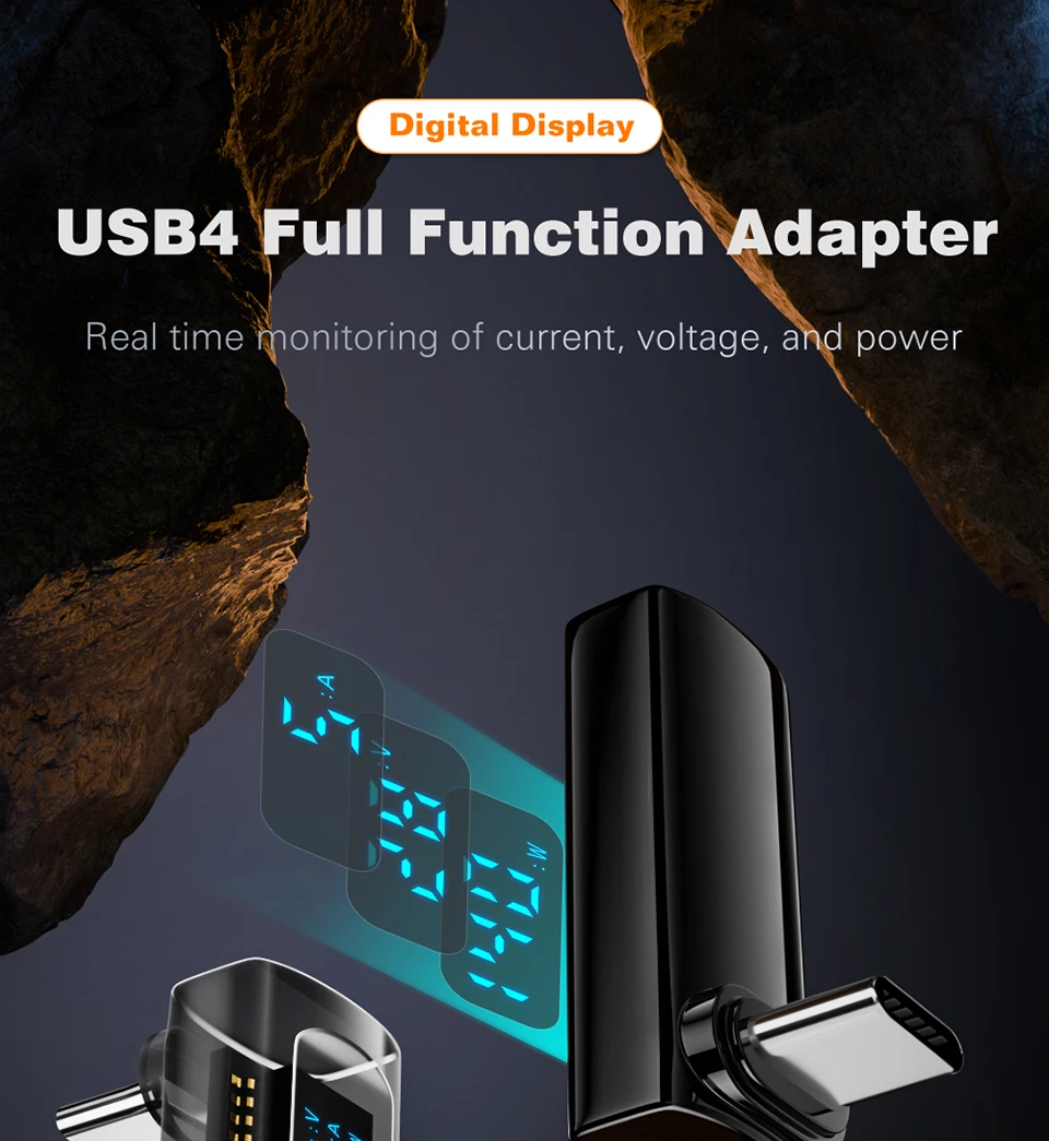 USB 4 نوع C محول 40Gbps 140 واط 90 درجة USB C محول...
