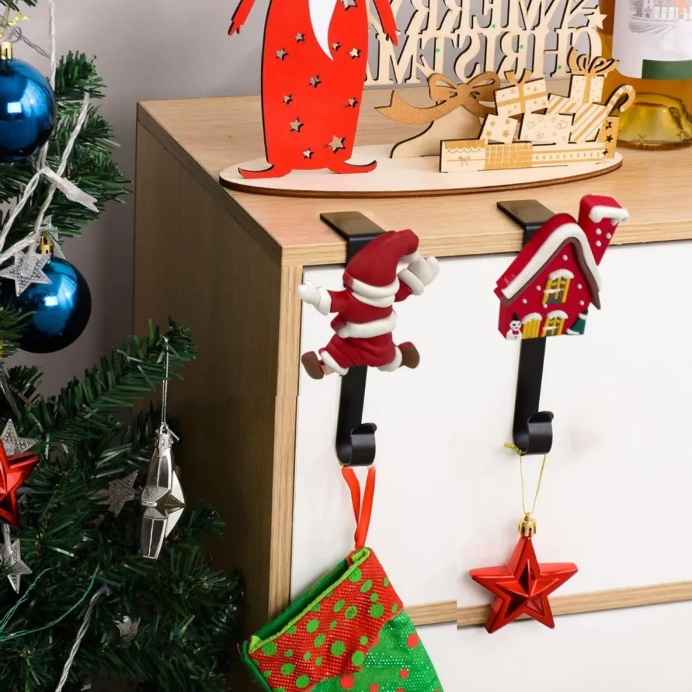 4 Pack Santa Design Christmas Stocking Holders