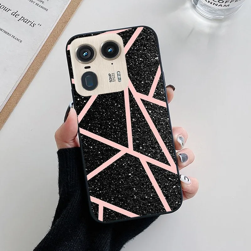 Lovely Cartoon Flower Soft Silicone Phone Cover for Motorola Edge 50 Ultra